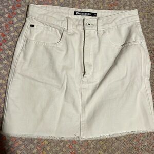 Tractr BLU White Denim mini Skirt